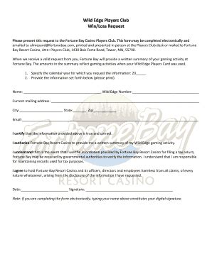 fortune bay players club|Win:loss form for web .